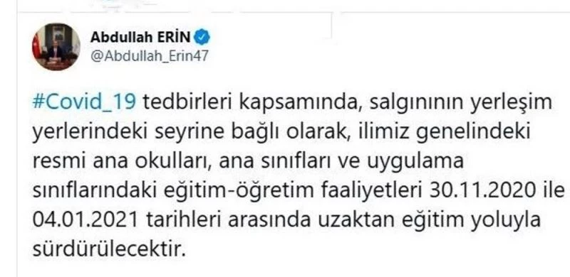 Şanlıurfa’da anaokullarına da uzaktan eğitim
