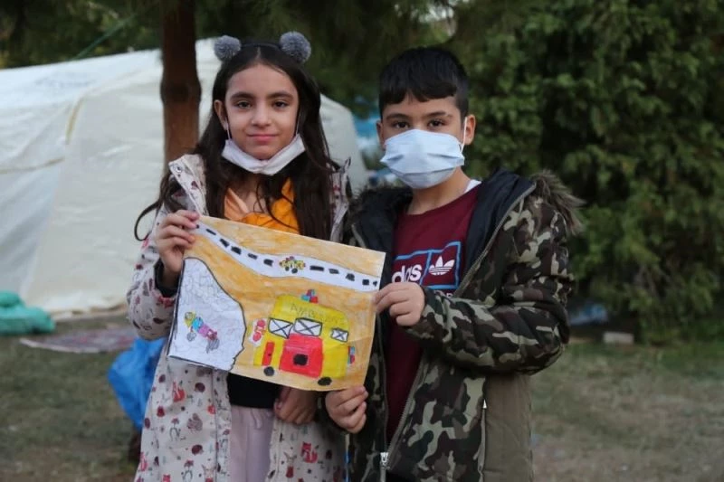 Elif’i kurtaran AFAD Erzurum ekibine Kayra ve Saltuk kardeşlerden teşekkür
