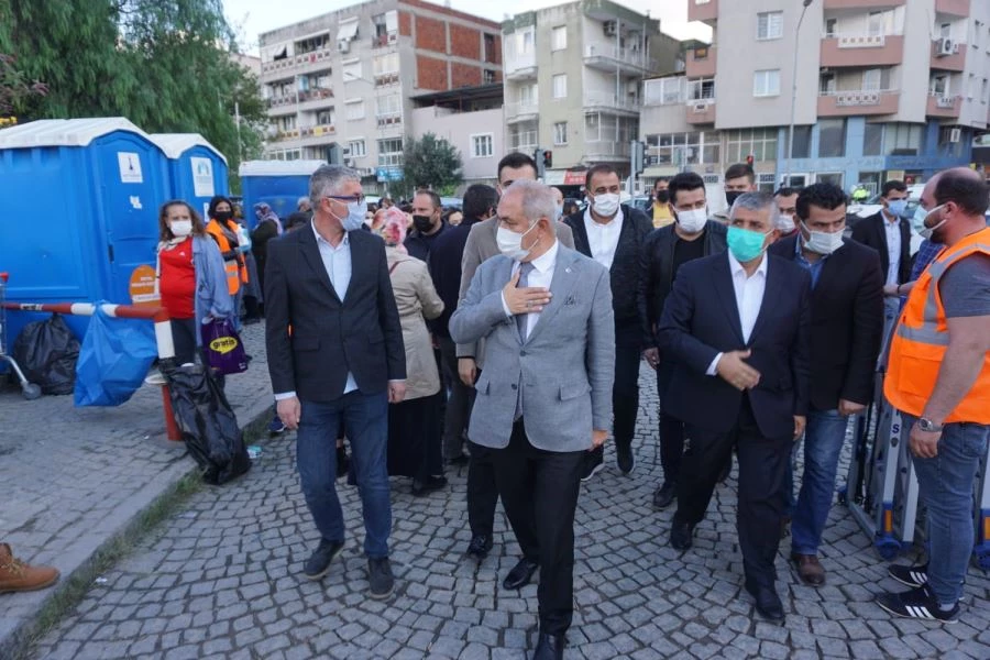 OSMANİYE BELEDİYE BAŞKANI KADİR KARA DEPREM BÖLGESİNDE