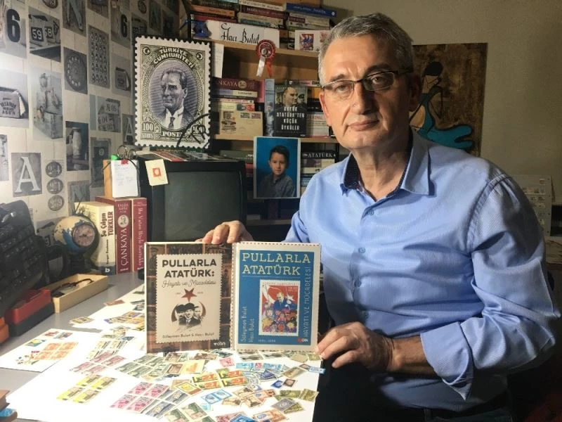 Pul koleksiyonundan Atatürk’ün hayatı çıktı
