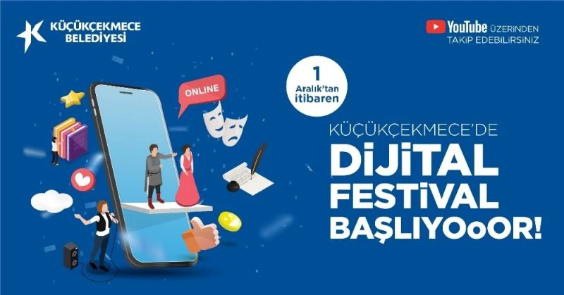 Küçükçekmece’de sahneler 1 ay boyunca ‘çevrimiçi’
