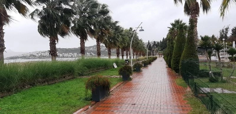 Bodrum sahilleri bomboş kaldı
