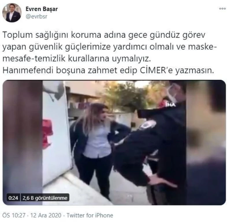 Polisleri tehdit eden kadına CİMER’den cevap: 