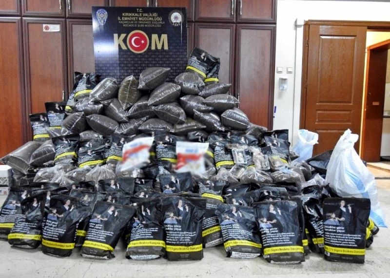 Kırıkkale’de 678 kilogram kaçak tütün ele geçirildi
