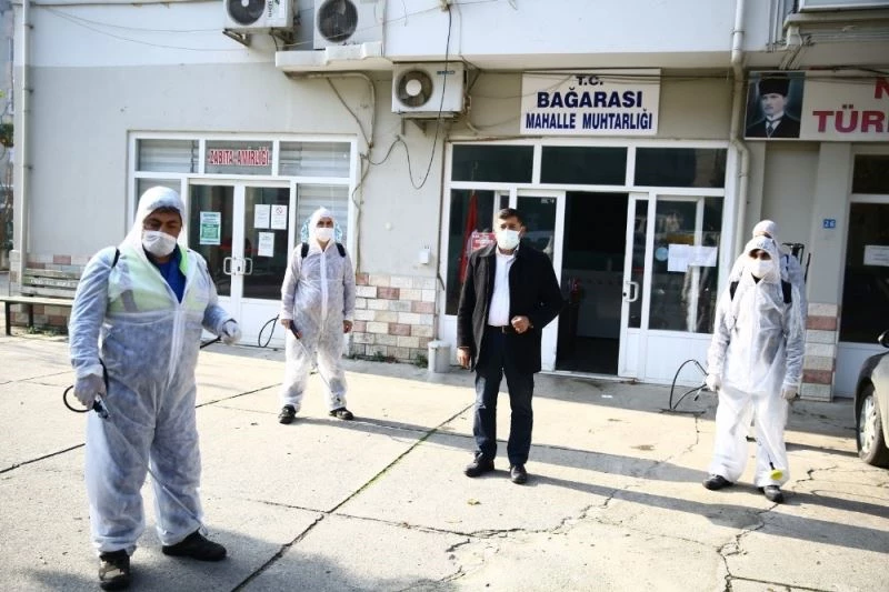 Büyükşehir, Bağarası’nı dezenfekte etti
