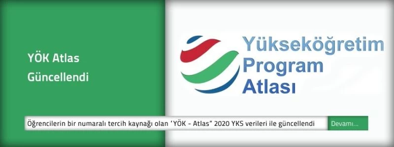 Öğrencilerin bir numaralı tercih kaynağı olan YÖK Atlas güncellendi
