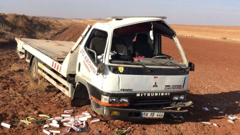 Oto kurtarıcı kaza yaptı: 1 yaralı
