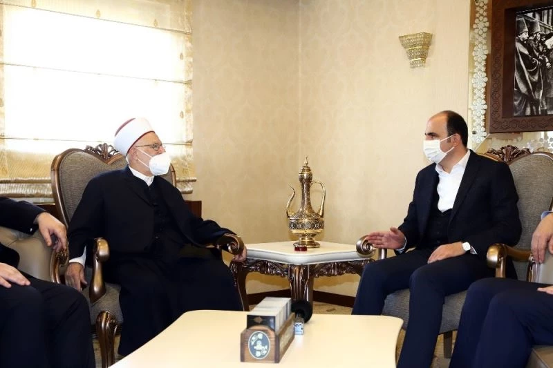 Mescid-i Aksa İmam Hatibi Başkan Altay’ı ziyaret etti
