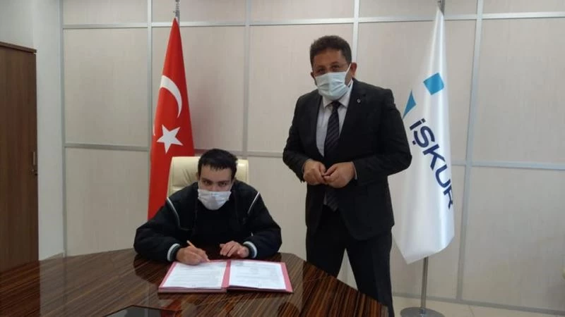 Görme engelli Erçetin İŞKUR desteği ile kendi işinin sahibi olacak
