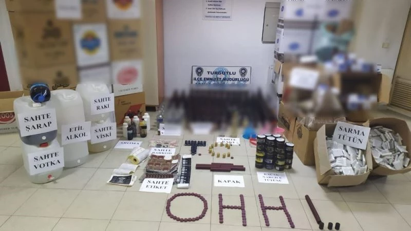 Turgutlu polisinden “Ohh” isimli kaçak içki operasyonu
