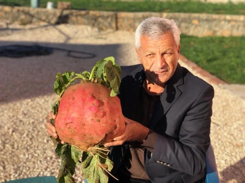 Mardin’de 8 kiloluk turp ilgi odağı oldu

