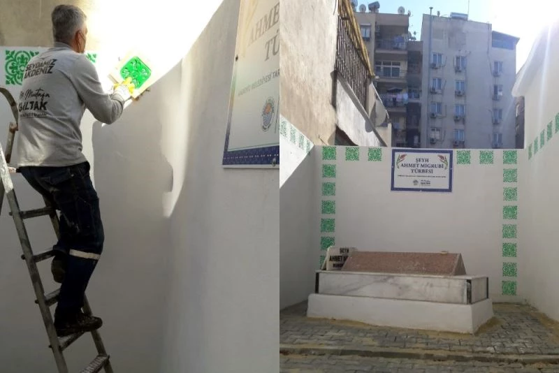 Akdeniz ilçesindeki türbeler yenileniyor

