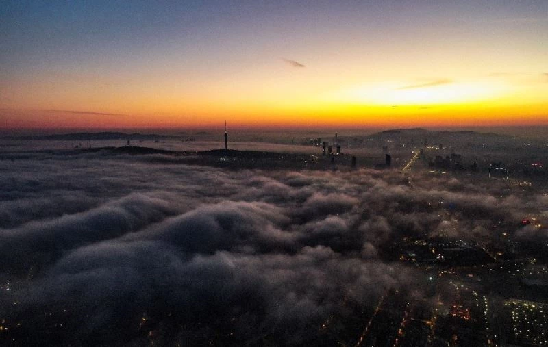 (Özel) Sise bürünen İstanbul’da gündoğumu
