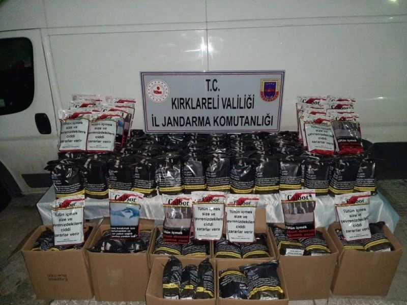 Kırklareli’de 730 kilogram kaçak tütün ele geçirildi
