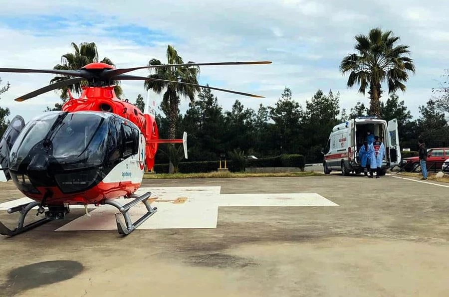14 AYLIK BEBEK, AMBULANS HELİKOPTERLE ANKARA