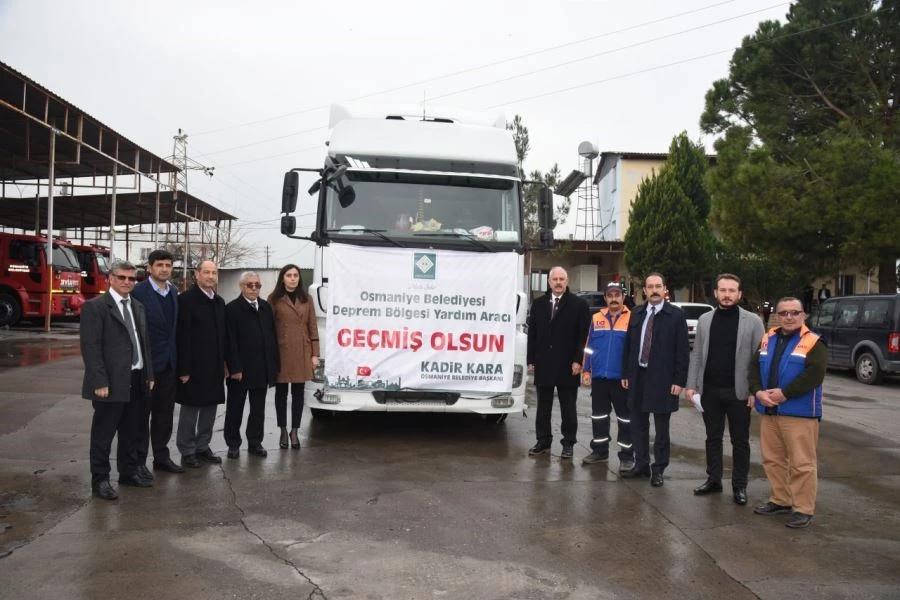 OSMANİYE BELEDİYESİ’NDEN DEPREM BÖLGESİNE YARDIM TIRI