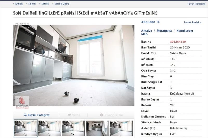 Antalyalı emlakçının gülümseten ilanları ilgi çekiyor