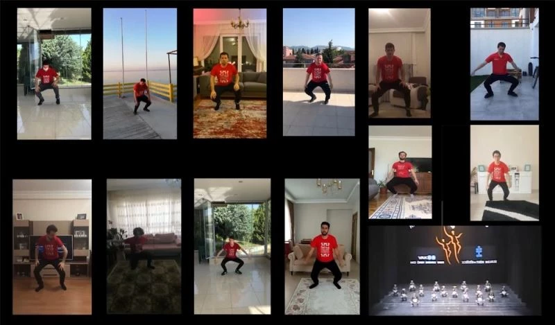 19 Mayıs’a özel telekonferansla zeybek oynadılar
