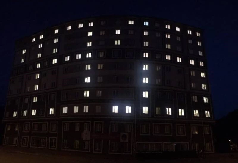 KYK yurdunda ışıklarla 1919 yazdılar
