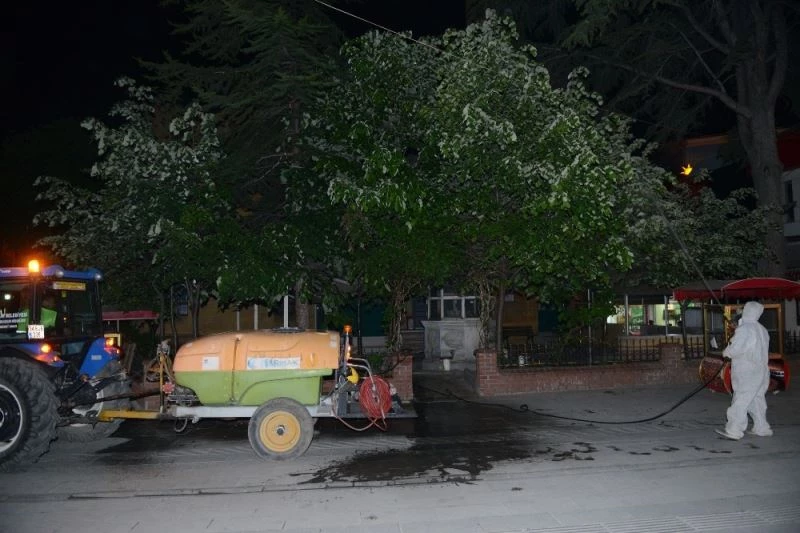 Çorum Belediyesi yaprak bitine karşı erken harekete geçti
