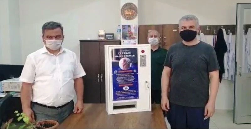 Lise ve sanayi iş birliği ile tek seferde 200 maske veren otomat üretildi
