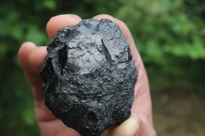 Ot biçerken bahçede gök taşı buldu
