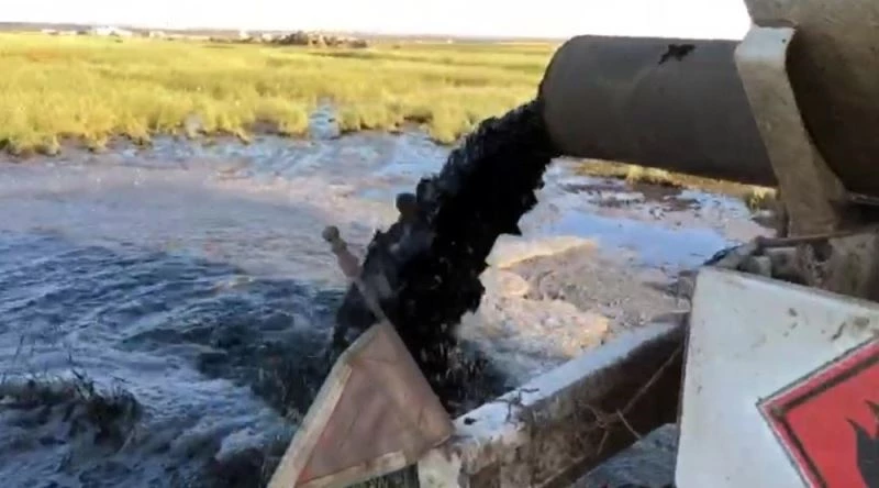 Tarım arazisine kimyasal atık dökenler suçüstü yakalandı
