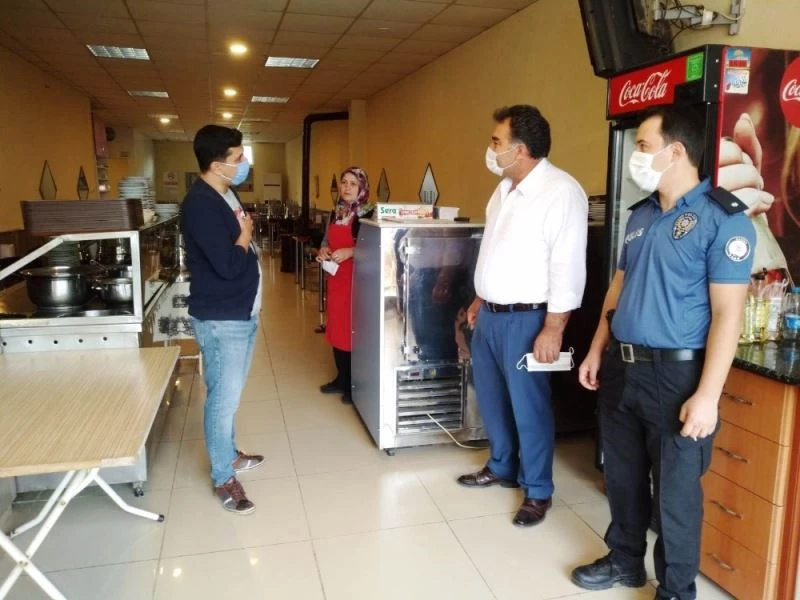 Kaymakamdan kahvehanelere ve lokantalara denetleme
