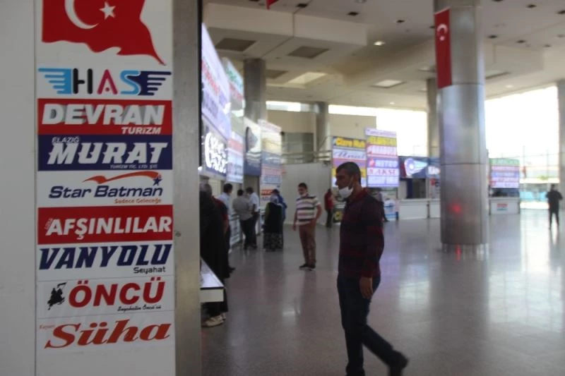 Kayseri Şehirlerarası Otobüs Terminali kısıtlamanın kalkmasıyla hareketlendi
