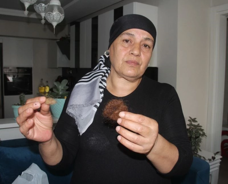 Şiddetin kanıtı kızının saçlarını gösterip ağladı
