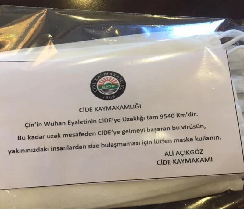 Kaymakamdan yazdığı notla vatandaşlara maske takmaları için böyle uyardı

