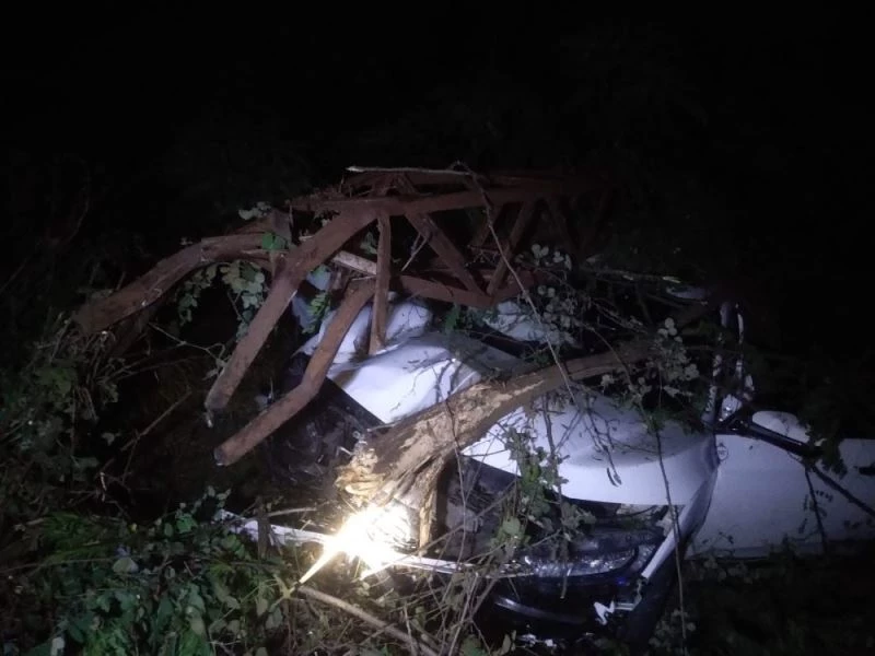 Yüksek gerilim direğini yıktı, ilçe karanlığa büründü
