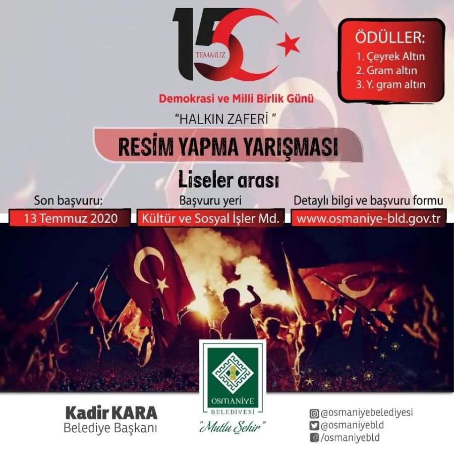 OSMANİYE BELEDİYESİ 15 TEMMUZ RESİM YARIŞMASI