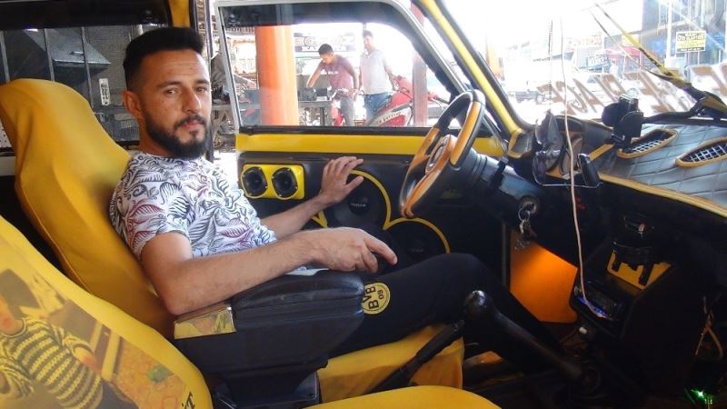 10 bin liraya satın aldığı araca 40 bin liralık müzik ve air süspansiyon sistemi kurdu
