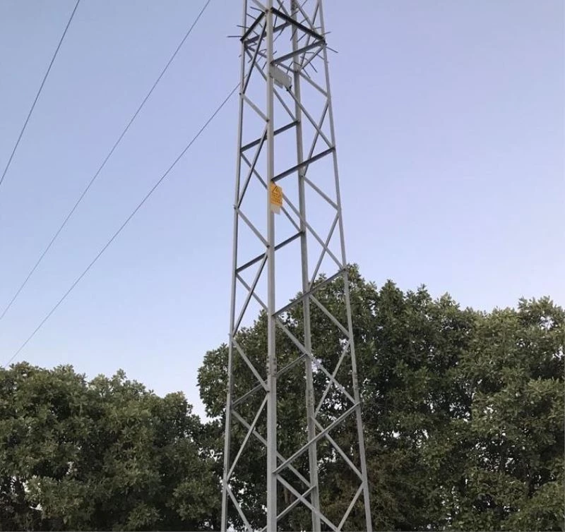 Hırsızlar yüksek gerilim hattı direklerine dadandı
