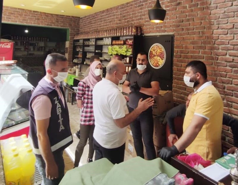 Silvan’da kafe ve lokantalara normalleşme denetimi
