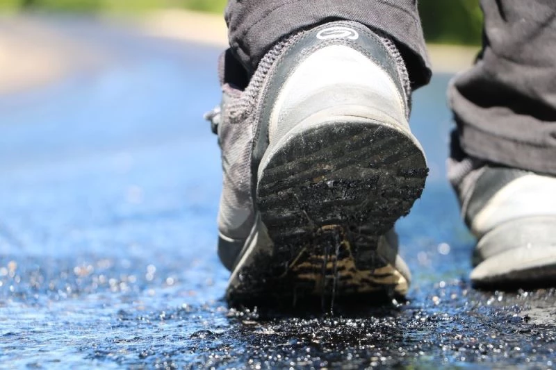 Sivas’ta asfalt eriten sıcaklık
