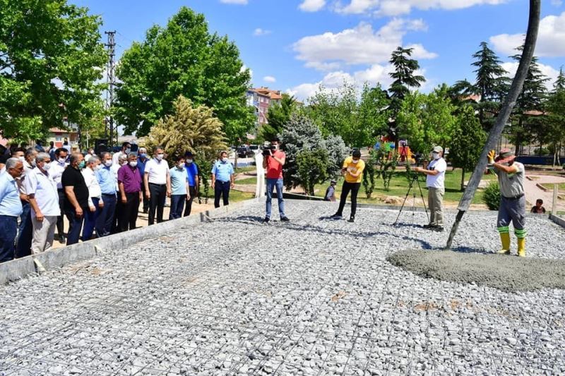 Yeşiltepe sosyal tesisleri ve halı saha projesinde temel atıldı

