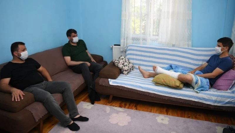 Başkan Kocaman’dan, Tel Abyad gazisine ziyaret
