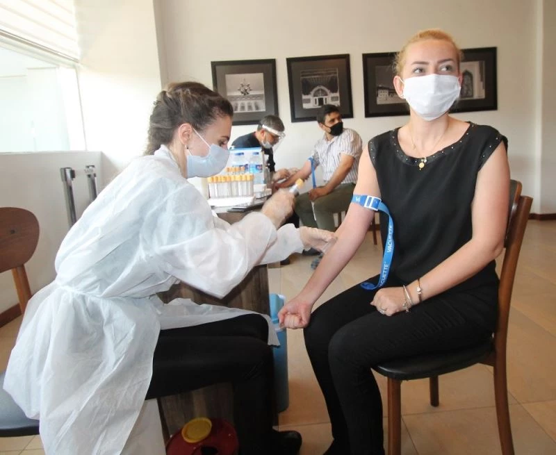 AOSB çalışanlarına antikor testi
