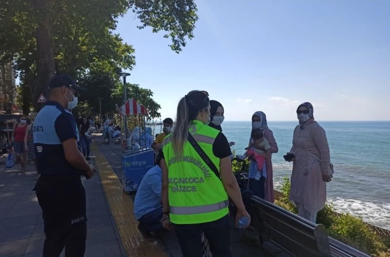 Sahil bandında Maske denetimleri sürüyor
