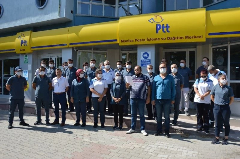 Posta dağıtıcısı kadına yapılan çirkin saldırı protesto edildi
