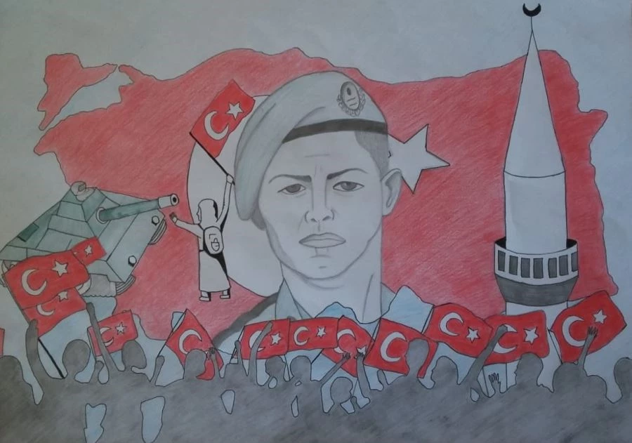 15 TEMMUZ  “HALKIN ZAFERİ” KONULU LİSELER ARASI RESİM YAPMA YARIŞMASI SONUÇLANDI