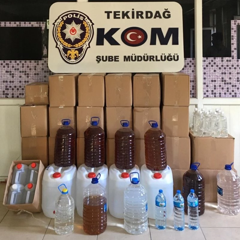 Tekirdağ’da kaçak içki operasyonu: 702 litre ele geçirildi
