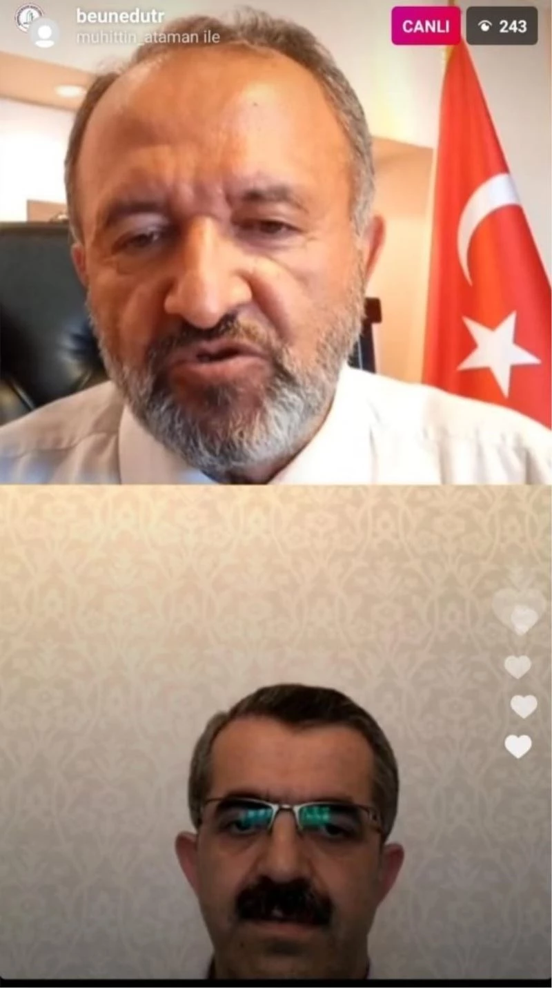 Rektör Çufalı online söyleşiye katıldı
