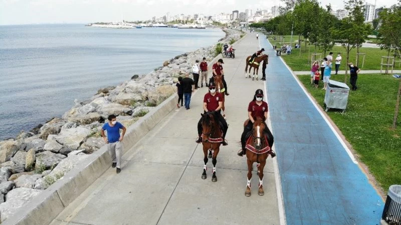 Bostancı Sahili atlı devriyeye emanet
