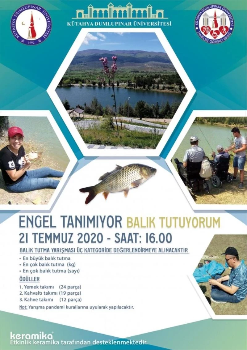 Kütahya’da, ’Engel tanımıyor, balık tutuyorum’ etkinliği
