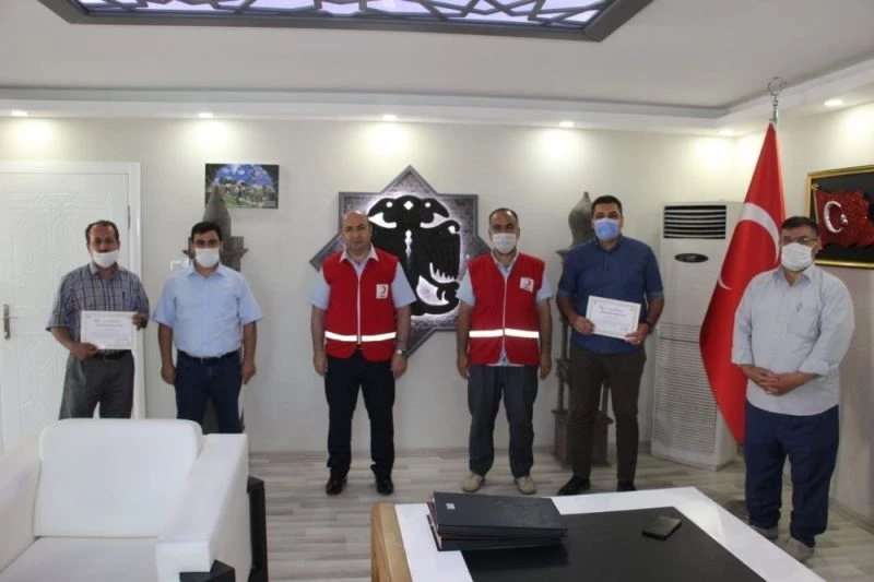 Kaymakam Çiftçi’den Kılızay Sur Şubesine teşekkür belgesi
