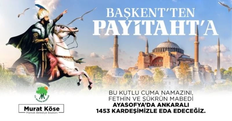 Mamak Belediyesi bin 453 Ankaralıyı Ayasofya Camii’ne götürüyor
