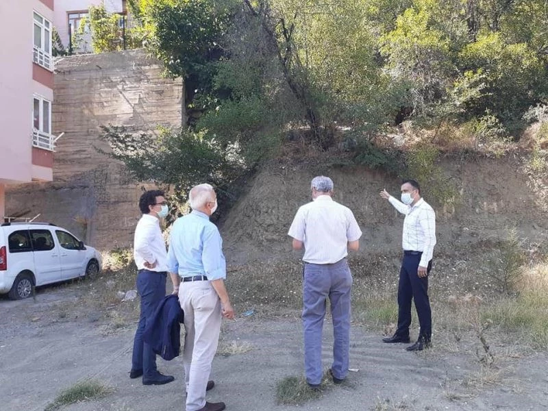 Kaymakam Eligül yapılacak 112 istasyonunun yerini inceledi
